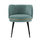 Manhattan Comfort Kaya 22.83" Modern Velvet Upholstered Dining Chair - Mint Green-Modern Dining Chair for Dining Room and Task Chair Usage