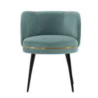 Manhattan Comfort Kaya 22.83" Modern Velvet Upholstered Dining Chair - Mint Green-Modern Dining Chair for Dining Room and Task Chair Usage