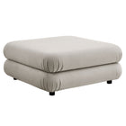 Modway Jubilee Modular Performance Velvet Ottoman - Almond-Ottoman Coffee Table