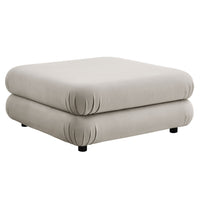 Modway Jubilee Modular Performance Velvet Ottoman - Almond-Ottoman Coffee Table