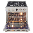 Kucht 30" KXP Series Dual Fuel Range Natural Gas - Stainless Steel-Sealed burners make easy to keep your range clean