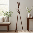 Decent Living Wooden Coat Rack - Walnut Finishing on Ashwood-Dimensions: W 500 mm x H 1740 mm
