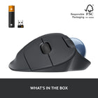 Logitech Ergo M575 Wireless Optical Trackball Mouse - Black-Battery life with USB Receiver: up to 24-month
