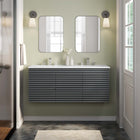 Modway Render 48" Wall-Mount Bathroom Vanity - Grey/White-MDF and Particleboard