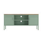 Manhattan Comfort Landen 47.3" Modern TV Stand - Green-Modern Metal TV Stand for Living Room Use
