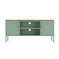 Manhattan Comfort Landen 47.3" Modern TV Stand - Green-Modern Metal TV Stand for Living Room Use