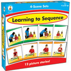 Carson Dellosa Education Learning to Sequence Game - 4-Scene Sets-Children will eagerly assemble the pieces of these picture stories to determine what happens next