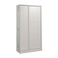 Sauder Merton Hall Large Storage Cabinet - White-Multi-room storage: This functional cabinet can meet your storage needs in a variety of rooms – living room, kitchen/pantry, or office