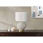 Monarch Specialties 21" H Transitional Table Lamp - Ivory / Cream Shade / Cream Resin-The 3-way rotary switch holds a single bulb with a maximum output of 100w/120v (bulb not included) to easily adjust the lighting and create the ambiance needed in a room