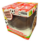 Habibi Dubai Mega Soccer Ball -Ingredients: Sugars (sugar, sugar syrup), Hydrogenated palm kernel oil, Milk protein, Cocoa powder, Corn, Pistachio, Cream powder (milk), Wheat flour, Skim milk powder, Canola oil, Sunflower oil, Whey powder (milk), Water, Soy lecithin, Artificial vanilla flavour, Palm oil, Corn starch, Vanilla, Skimmed milk, Milk solids, Indigotine, Tartrazine, Salt