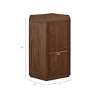 Modway Kade Faceted Wood Side Table - Walnut-Oak Veneer and MDF Construction