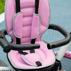 Aosom 6-in-1 Toddler Tricycle with Rotatable Seat - Pink-With brake and clutch 