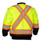 Forcefield 4-In-1 Safety Parka - Lime with Black Trim - Size Large-Inner bomber style has zip off sleeves, and inside pockets