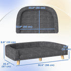 PawHut Dog Sofa with Washable Cover and Anti-slip Foot Pads - Dark Grey-MDF frame ensures longevity and sturdiness for daily use 