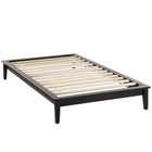 Modway Lodge Wood Twin Platform Bed Frame - Cappuccino-Solid Wood Platform Bed Frame