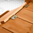 PawHut 74" H Large Outdoor Catio with Cat Condos, Platforms and Ladders - Orange-Large exit door and elevated playground 