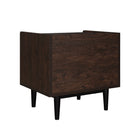 Manhattan Comfort Duane 20.23" Mid-Century Modern Nightstand 2-Piece Set - Dark Brown/Navy Blue-Home Assembly Required. All Hardware Included
