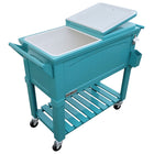 Permasteel 80 Quart Furniture Style Patio Cooler - Teal-Insulated Basin keeps Drinks Cold up to 36 hours