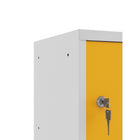 Ceha Canada OKK 12" Cube Locker - Yellow Door-SECURE CYLINDER LOCK: Includes a reliable cylinder lock with 2 keys for added security