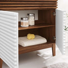 Modway Render 36" Bathroom Vanity Cabinet - White/Walnut-Sink Basin and Fixtures Not Included