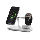 Kopplen Qi2 3-in-1 15W Wireless Charging Stand - White-Magnetic Alignment: Built-in magnets keep your phone securely aligned for consistent and reliable charging