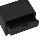 Manhattan Comfort Grace 28" Modern 2-Drawer Nightstand - Black and Gold-Metal recessed handles keep the drawer fronts clean, minimal, and refined