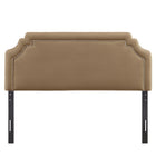 Modway Magnolia Stain-Resistant Performance Velvet Queen Size Headboard - Taupe/Almond-Assembly Required
