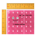 Azar Studio Base Pegboard Floor Stand - 60" x 17" - Pink-Fifty clear hooks included