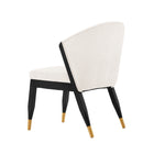 Manhattan Comfort Ola 21.46" Modern Chenille Upholstered Dining Chair - Cream - Set of 2-Commercial Grade Tested with Weight Capacity of 330 lb