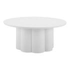 Zuo Palmier Coffee Table - White-Powder Coated Aluminum round shape tabletop
