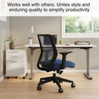 Staples Essentials Mesh Back Fabric Task Chair - Blue-Meets or Exceeds ANSI/BIFMA Standards