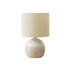 Monarch Specialties 15" H Table Lamp - Ivory Resin / Beige Shade-Bring some fashionable and trendy flair to your nightstand, end or side table with this 15"h table lamp, crafted from high-quality ivory resin featuring a chic textured finish base