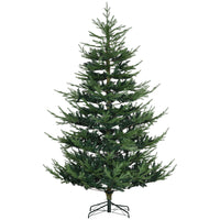 HOMCOM 7.5' Artificial Christmas Tree with Hinge Design - Green-Pine-style tree in wide shape provide a lush and natural look 