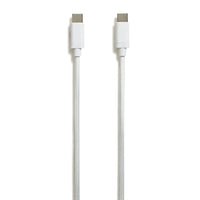 NXT Technologies 6 ft Braided USB-C Cable - White-6' braided cable resists snags and tangles