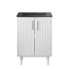 Modway Augusta 24" Bathroom Vanity - White/Black-Assembly Required