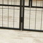 PawHut 6-Panel Heavy Duty Dog Playpen with Door for Small Dogs - 23.5" H-Colour: Grey