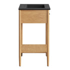 Modway Zaire 24" Bathroom Vanity - Natural/Black-Ceramic Basin