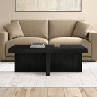 Hudson&Canal Boden 44"W Rectangular Coffee Table - Black Grain-Features easy assembly