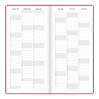 Letts 2026 Woodland Week-to-View Planner with Embossed Cover - 6-7/8" x 3-1/8" - Pink - Multilingual -Yearly goals: personal, self-care and health, relationships, studies, work, finance