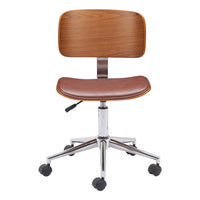 Zuo Duravel Office Chair - Brown-Plush and durable faux leather fabric