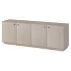 Hudson&Canal Lillian Rectangular TV Stand for TV's up to 75" - Alder White-Top weight capacity is 75 lbs. Middle shelf can support 25 lbs, while lower shelf hold 35 lbs