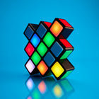 Rubik's Rush Electronic Game-Solo & multiplayer modes: challenge yourself with 9 rounds of play, each with 3 levels of increasing difficulty - easy, medium, hard – & speed, or compete with up to 4 players in a head-to-head battle