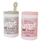 Dexypaws Aloe Pet Cleansing Wipes in Canister - Oatmeal & Vitamin E - 200 Wipes-For paws, ears and nose
