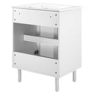Modway Calla 24" Perforated Metal Bathroom Vanity - White-Particleboard Construction