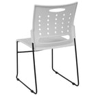 Flash Furniture HERCULES Series Sled Base Stack Chair with Air-Vent Back - White - 5 Pack-Ergonomically Contoured Design with White Plastic Back and Seat