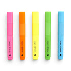TRU RED Grip Chisel Tip Tank-Style Highlighters - Assorted Colours - 5 Pack-Rubberized comfort grip
