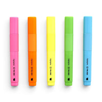 TRU RED Grip Chisel Tip Tank-Style Highlighters - Assorted Colours - 5 Pack-Rubberized comfort grip
