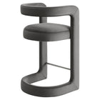 Modway Winslow Performance Velvet Counter Stool - Storm Gray-Fully Assembled