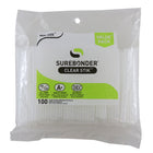 Surebonder Dual Temp Mini Glue Stick - Clear - 4" x 5/16" - 2 Packs of 100-Clear color with 60-65 second working time