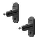 Kanto Universal Satellite Speaker Wall Mount Brackets - Black-Ball joint design allows up to 21° upward or 45° downward angle